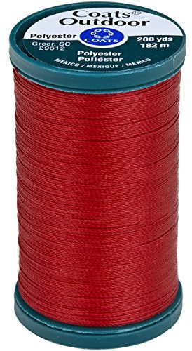 Coats Outdoor Living Thread 200yd, Red Cherry