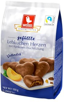 Weiss Filled Gingerbread Hearts, Milk Chocolate, 5.29 oz