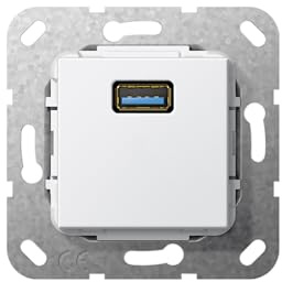 Gira 568203 USB 3.0 A Gender Changer Einsatz, reinweiß