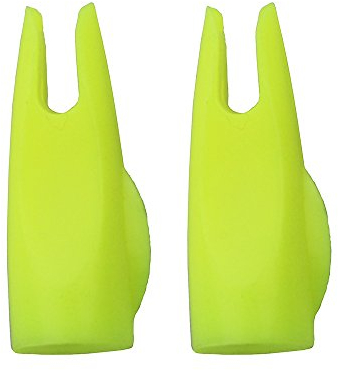 50pcs 11/32 Pfeil-Nock Gelb / Grün für OD9mm hölzernes und Bambuspfeil-traditionelles Bogen-im Freienbogenschießen (Gelb)