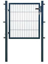 Eider Gartentor 100 x 80 cm in anthrazit für Stabmattenzäune inkl. Anschlussmaterial