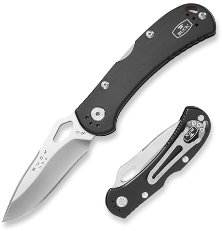 Buck Knives 722 Spitfire Midlock-Messer mit 4 Positionen-Taschenclip, 8,9 cm, 420HC-Edelstahl-Klinge