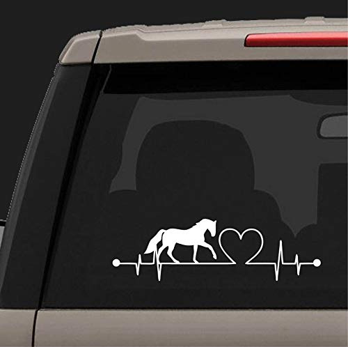 CELYCASY Pferd Herzschlag Aufkleber Pferd Liebe Herzschlag Aufkleber Pferd Aufkleber Auto Aufkleber Auto Aufkleber Laptop Decal Yeti Decal