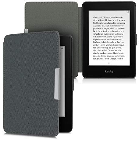 kwmobile Hülle kompatibel mit Amazon Kindle Paperwhite - Nylon eReader Schutzhülle Cover Case (für Modelle bis 2017) - Anthrazit