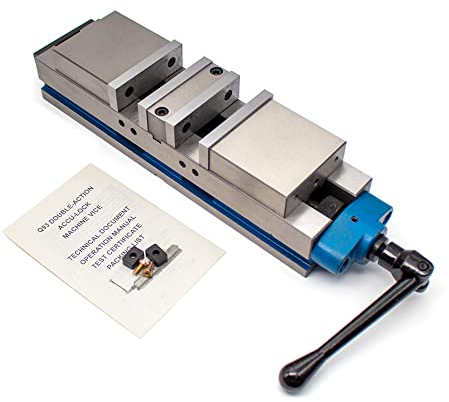 Toplionace Q93 Series 4-inch Double-station Vice, Nodular Cast Iron Precision Machine Vise for CNC Milling Machine CNC Center