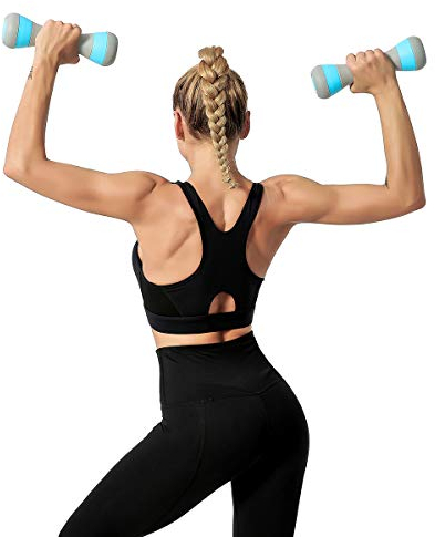 Rayline Bell-Woman hantel 2er 2kgSet Gewichte Krafttraining-Fitness-Bodybuilding-Gymnastik-Aerobic (Staffelungen 800g / 1400g / 2000g)