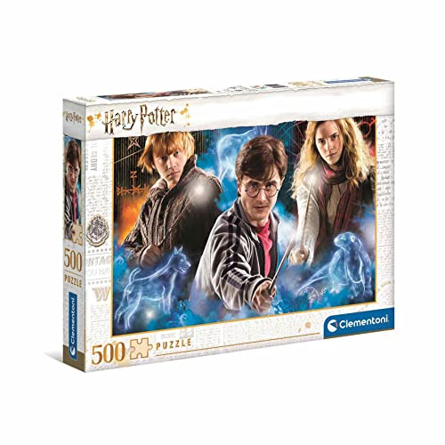 Clementoni 35082 Harry Potter – Puzzle 500 Teile ab 9 Jahren, buntes Erwachsenenpuzzle mit kräftigen Farben, Geschicklichkeitsspiel für die ganze Familie, schöne Geschenkidee