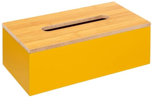 5five - Caja de pañuelos Color Moderno Amarillo Mostaza