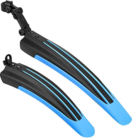Taeku Parafango Bici Universale Regolabile Bicicletta Mudguard Set Posteriore Anteriore Biciclette per MTB Bicicletta 20-27 Pollici Ruote (Blu)