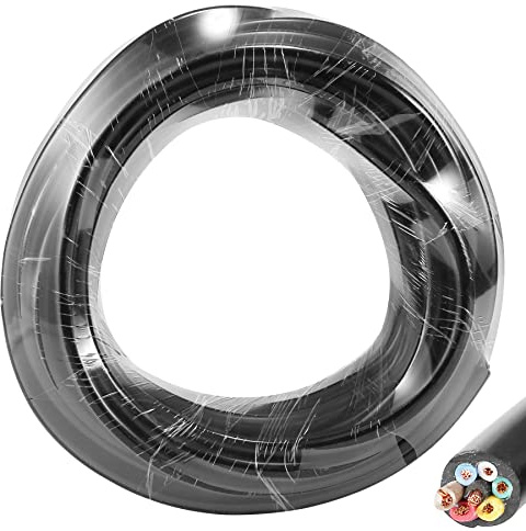 AGRISHOP 10M Cable de Automoción Redondo 7núcleos 0.65 mm² 12V 24V, Cable de vehículo 7 Polos Eléctrico Cable de Remolque,Cable eléctrico para Caravana Autocaravanas