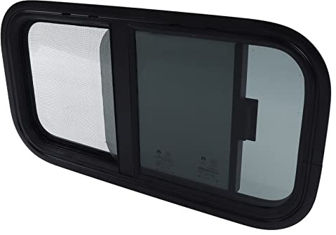 Ersatz-wohnmobil-fenster, 600x300mm Vertikal-horizontal-schiebefenster für Wohnmobile RV Türfenster mit Schirm für Camper, Wohnmobile, Baufahrzeuge, Marine