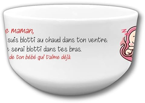 Bol personnalisé échographie fête des mères - Cadeau original (Fête des mères)