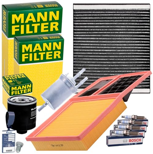 BandelOne enthält Mann Filterset Zündkerzen für 1.4 Polo 6R 9N Roomster Fabia 1 2