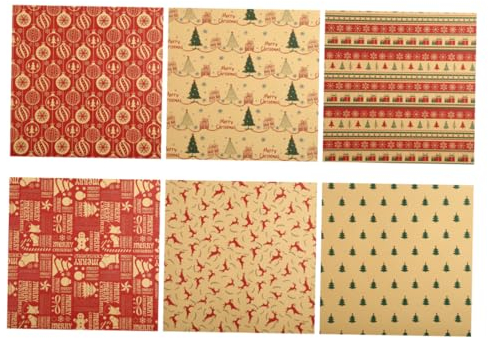 Gatuida 6stücke Titel Teiliges Weihnachtsgeschenkpapier Bunte Verpackung Für Blumen Und Für Feiertage Hochzeiten Und Besondere Anlässe