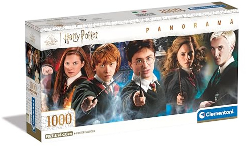 Clementoni Harry Potter Puzzle 1000 Teile Erwachsene | Panorama Puzzle Erwachsene in 98 x 33 cm - Puzzle Erwachsene anspruchsvoll von Clementoni 39874
