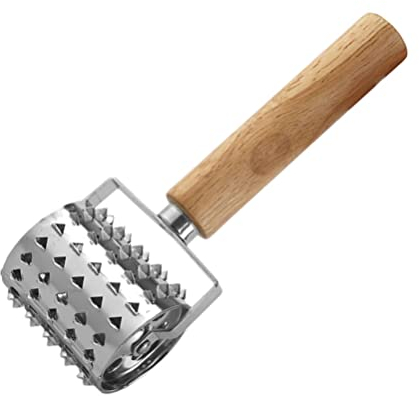 Cooking Mallet Roller Meat Tenderizer Tool Needle: Stainless Steel Steak Tenderizer Meat Pounding Tool with Wooden Handle for Tenderizing Beef Chicken Pork Professional Meat Tenderizer