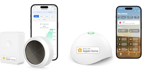 Meross WLAN Hygrometer Thermometer Innen & Smart Wassermelder WLAN Wassersensor für HomeKit