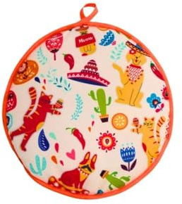 Imusa 12in Cloth Tortilla Warmer, Pets | Ideal for Flatbreads, Great for Gatherings