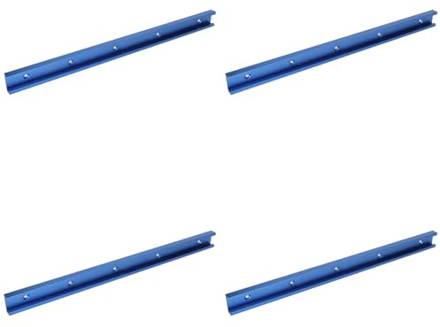 4 pièces 800 mm Aluminium T-Rail Fente Outils d'onglet en T, fente de scie à ruban modifiée, mini rail pour le travail du bois DIY