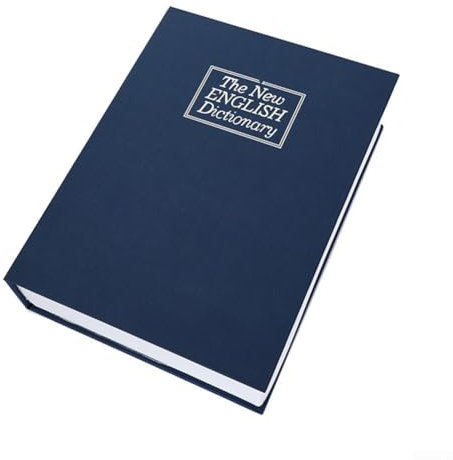 Persönlicher Buchtresor mit Zahlenschloss, Stahlwände, verdeckter Stauraum (blau)