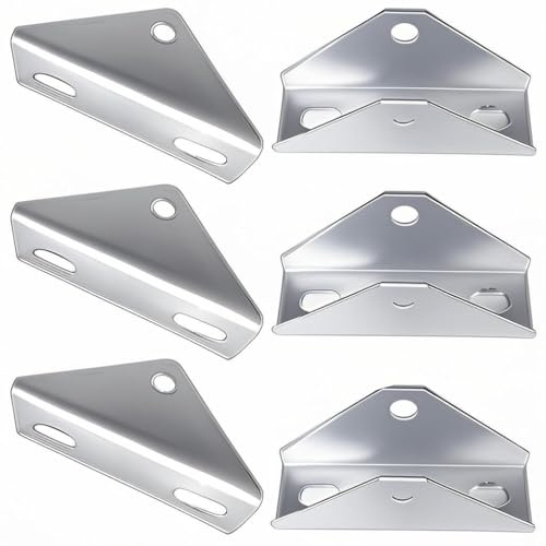BIAXJUNY Adjustable Brace Fitting， Solar Panel Tilt Mounting Brackets for 1/2 Bolt in 1-5/8 Strut Channel,Galvanized Steel Joint Connector（6 Pack）