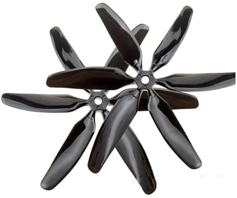 BALTDJL 10 Stück 504060 5 x 4 x 6 6-Blatt einfarbig CW CCW 5 Zoll Propellerblatt kompatibel mit Quadrocopter Racing RC Drohnen Rahmen-Set (5 Paar) Ersatzklingen