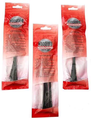 Xcalibur Tooling Scroll Saw Blades 10, 18, 21 Teeth Pinned Scroll Saw Blade for Sawing Timber Plastic Foam Soft Metals - 18pcs