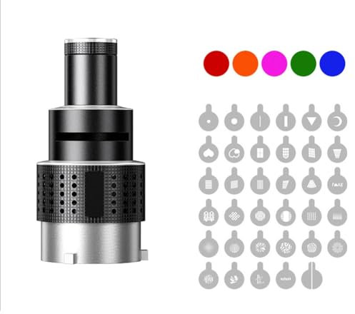 Huudngeje Fotografía Flash Snoot Lente Cónica Modelado de Video Forma Kit de Luz de Estudio Fotográfico con Lente de Óptico 35 Gobos