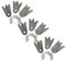 vhbw 27x Ersatz-Messer kompatibel mit Bosch Indego M 700, 450, 400 Connect, 800, M+ 700, S+ 350 Rasenmäher - Ersatzklinge Silber, Stahl