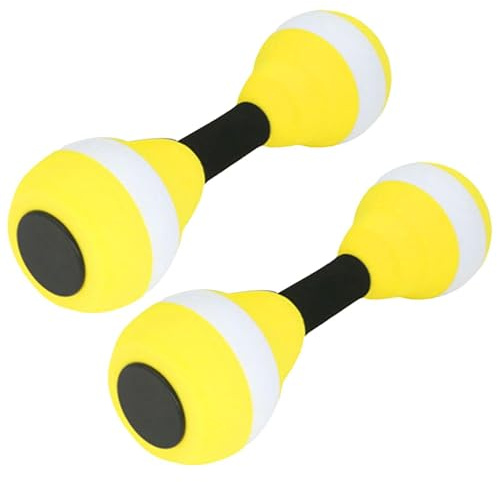Aquatic Exercise Water Dumbbells 2PCS Water Aerobics Dumbbell Sports Aquatic Exercise EVA Foam Dumbbells Water Barbells Hand Bars Swimming Training Fitness Equipment