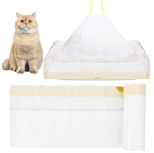 Pack of 20 Cat Litter Bags Cat Mat Cat Litter Tray XXL Hygiene Bags Rubbish Bin with Handle for Cat Litter Clumping Litter Cat Litter Box XXL Cat Litter Trays & Accessories 94 x 45 cm