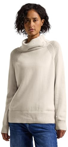 Street One 3015724 Jersey con Cuello Alto, Tusk Cream Mel, 40 para Mujer