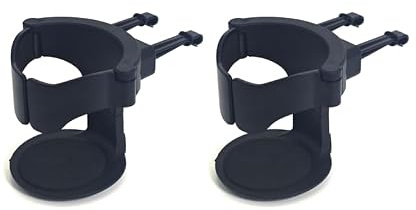 LifgWas 2pcs Portavasos para Coch, Portavasos Coche Ajustable Universal, Soportes Plegables para Bebidas, Posavasos Coche, Negro