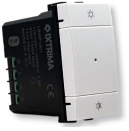 IXTRIMA Interruttore dimmer connesso Smart Zigbee/Tuya Wifi frutto modulo compatibile con supporti Bticino Living bianco