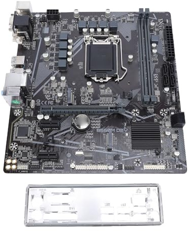 CCYLEZ Scheda Madre B560M LGA 1200 per CPU di 10a/11a Generazione, Micro ATX con Doppia M.2, Porte VGA/DVI, Alimentazione a 6+2 Fasi, DDR4 3200 MHz (i5-10400F, i3-10100)