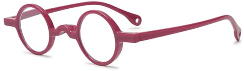 VEVESMUNDO Runde Retro Lesebrillen Blaulichtfilter Klassische Schmal Kleine Nerdbrille Vollrandbrille Vintage Klar Nerd Brillen Herren Damen