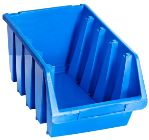 Mokuyary Bacs de rangement empilables 14 pièce bleu plastique, Boîte à vis outils pour petites pièces, Garage, Atelier