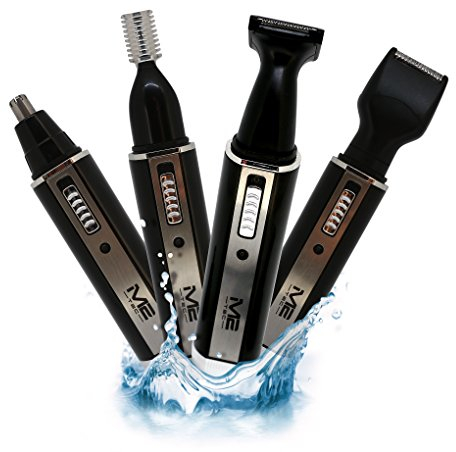 Ceramics 4 in 1 Elektrischer Haartrimmer für Augenbrauen, Bart, Nase & Ohren wasserbeständig wiederaufladbar kabellos - Profi Nasentrimmer Ohrenhaarschneider Gesichtshaartimmer für Damen und Herren