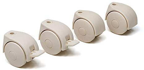 Foppapedretti, 4 ruedas de nailon, recambio para cunas y bañeras Foppapedretti, crema