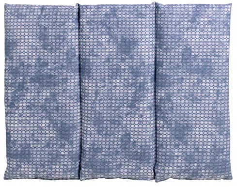 Coussin aux pépins de raisin - Taille 40x30-3 compartiments - used look bleu-gris - Coussin thermique - Coussin aux graines - Compresse froide -