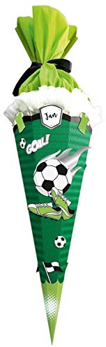 Ursus 9870017 Bastelset Easy Line Fußball, 6-eckig, aus vorgestanzter 3D-Colorwellpappe 260 g/qm, 68 cm, Durchmesser ca. 20 cm, zum Basteln Einer individuellen Schultüte, bunt