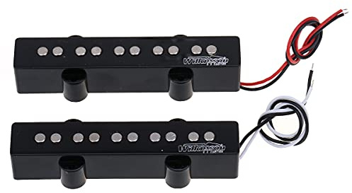 Wilkinson M-serie WOJB5 Variable GaussKlassische Keramik Jazz Bass Tonabnehmer Pickups Set für 5-Saiter JB-Style E-Bass,Schwarz