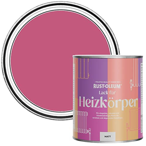 Rust-Oleum, rosa Heizkörperfarbe, hitzebeständig, geruchsarm in Matt Finish - Himbeere 750ML