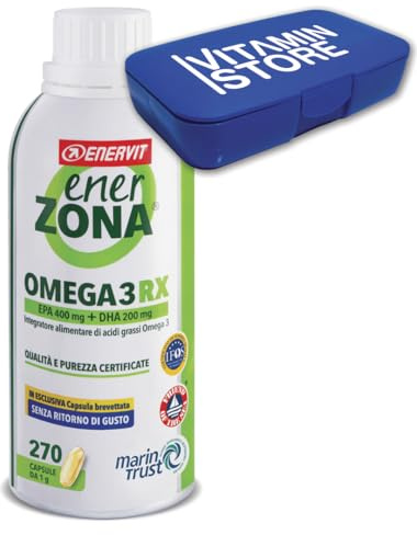 Enervit Enerzona Omega 3 RX 270 Capsule da 1g, con Portapillole