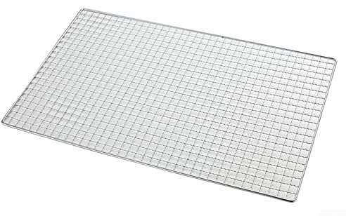 Edelstahl-Grillgitter, Gitterrost, Grillrost für Camping, Ausflüge, Picknicks, Lagerfeuer (45 x 30 cm)