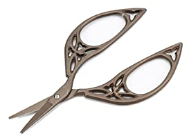 Forbici da cucina durevoli forbici da sarto retrò in acciaio inossidabile per cucire piccole forbici da ricamo a punto croce fai da te (oro bronzo)