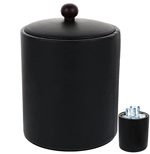 vepoty Ice Bucket Stainless Steel Double-Wall Insulated Ice Bucket with Dust-Proof Lid for Cooling Champagne Soda