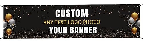 Banner Selbst Gestalten für Den Innen- Und Außenbereich, Banner Personalisiert mit Logo, Text, Foto, Geburtstagsbanner/Schulanfang/Abschlussfeier/Einschulung