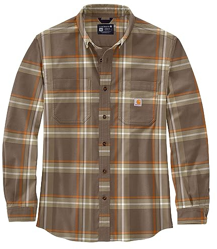Carhartt Herren Langarmhemd Flannel L,S Plaid Shirt, Farbe:Chestnut, Größe:L