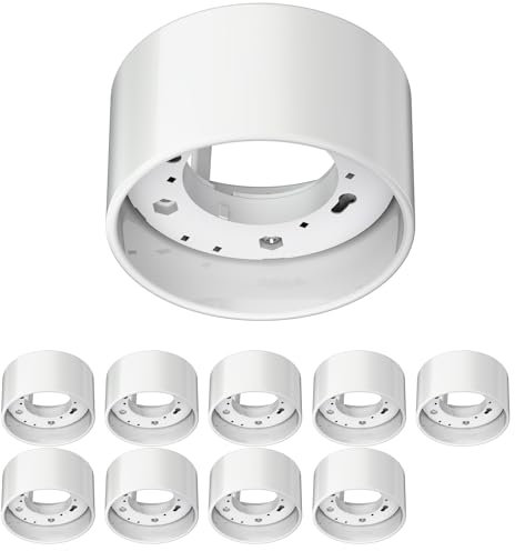 ledscom.de 10 pièces plafonnier/douille de lampe KLU, porcelaine, blanc brillant, 1x GX53 max. 60W